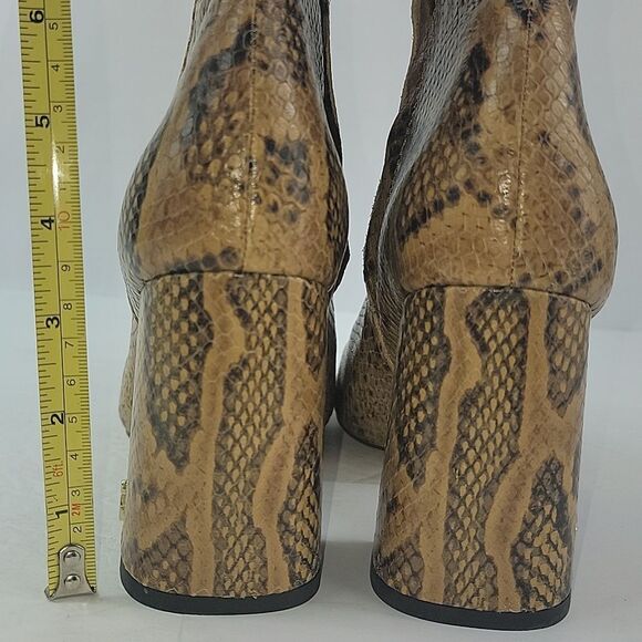 Sam Edelman Codie Snake-Embossed Leather Ankle Boots - Picture 5 of 16